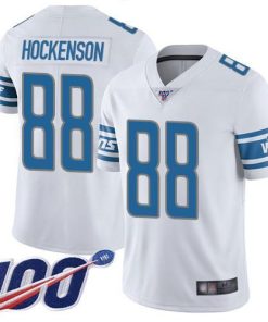 Nike Detroit Lions #88 T.J. Hockenson White Men's Stitched NFL 100th Season Vapor Limited Jersey Men's