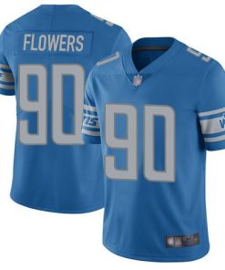 Nike Detroit Lions #90 Trey Flowers Blue Team Color Men's Stitched NFL Vapor Untouchable Limited Jersey Men's