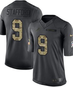 Nike Detroit Lions #9 Matthew Stafford Black Men's Stitched NFL Limited 2016 Salute To Service Jersey Men's