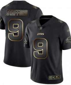 Nike Detroit Lions #9 Matthew Stafford Black/Gold Men's Stitched NFL Vapor Untouchable Limited Jersey Men's