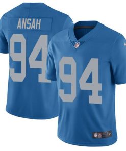 Nike Detroit Lions #94 Ziggy Ansah Blue Throwback Men's Stitched NFL Vapor Untouchable Limited Jersey Men's