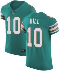 Nike Dolphins #10 Tyreek Hill Aqua Green Alternate Men's Stitched NFL New Elite Jersey