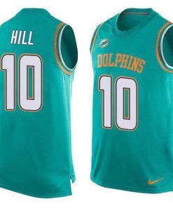 Nike Dolphins #10 Tyreek Hill Aqua Green Team Color Men's Stitched NFL Limited Tank Top Jersey