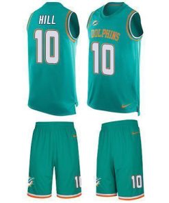 Nike Dolphins #10 Tyreek Hill Aqua Green Team Color Men's Stitched NFL Limited Tank Top Suit Jersey