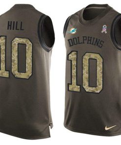 Nike Dolphins #10 Tyreek Hill Green Men's Stitched NFL Limited Salute To Service Tank Top Jersey