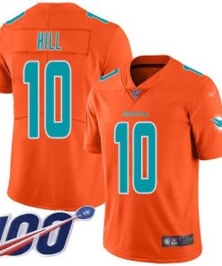 Nike Dolphins #10 Tyreek Hill Orange Men's Stitched NFL Limited Inverted Legend 100th Season Jersey