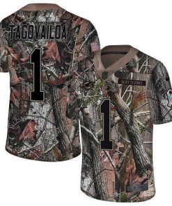 Nike Dolphins #1 Tua Tagovailoa Camo Men's Stitched NFL Limited Rush Realtree Jersey