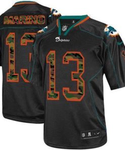 Nike Dolphins #13 Dan Marino Black Men's Stitched NFL Elite Camo Fashion Jersey