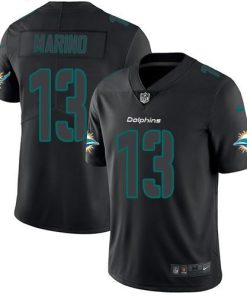 Nike Dolphins #13 Dan Marino Black Men's Stitched NFL Limited Rush Impact Jersey