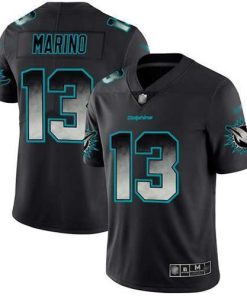 Nike Dolphins #13 Dan Marino Black Men's Stitched NFL Vapor Untouchable Limited Smoke Fashion Jersey