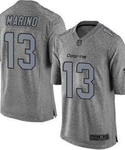 Nike Dolphins #13 Dan Marino Gray Men's Stitched NFL Limited Gridiron Gray Jersey