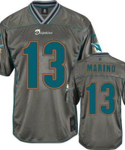 Nike Dolphins #13 Dan Marino Grey Men's Stitched NFL Elite Vapor Jersey