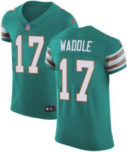 Nike Dolphins #17 Jaylen Waddle Aqua Green Alternate Men's Stitched NFL Vapor Untouchable Elite Jersey