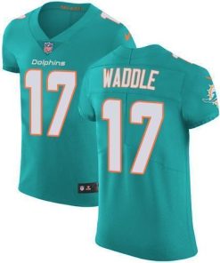 Nike Dolphins #17 Jaylen Waddle Aqua Green Team Color Men's Stitched NFL Vapor Untouchable Elite Jersey