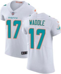 Nike Dolphins #17 Jaylen Waddle White Men's Stitched NFL Vapor Untouchable Elite Jersey