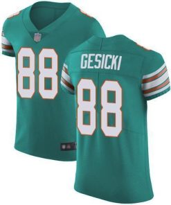 Nike Dolphins #88 Mike Gesicki Aqua Green Alternate Men's Stitched NFL Vapor Untouchable Elite Jersey