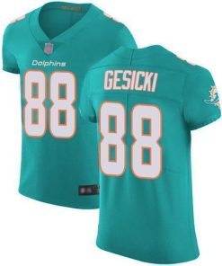 Nike Dolphins #88 Mike Gesicki Aqua Green Team Color Men's Stitched NFL Vapor Untouchable Elite Jersey