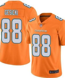 Nike Dolphins #88 Mike Gesicki Orange Men's Stitched NFL Limited Rush Jersey