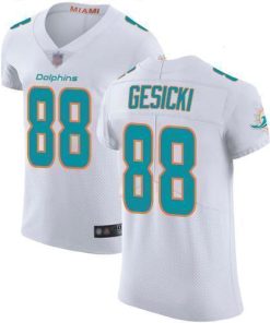 Nike Dolphins #88 Mike Gesicki White Men's Stitched NFL Vapor Untouchable Elite Jersey