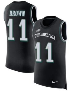 Nike Eagles #11 A.J. Brown Black Alternate Men's Stitched NFL Limited Rush Tank Top Jersey