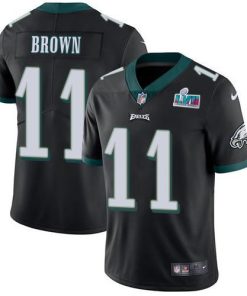 Nike Eagles #11 A.J. Brown Black Alternate Super Bowl LVII Patch Men's Stitched NFL Vapor Untouchable Limited Jersey