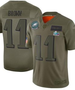 Nike Eagles #11 A.J. Brown Camo Super Bowl LVII Patch Men's Stitched NFL Limited 2019 Salute To Service Jersey