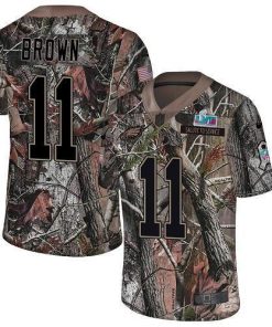 Nike Eagles #11 A.J. Brown Camo Super Bowl LVII Patch Men's Stitched NFL Limited Rush Realtree Jersey