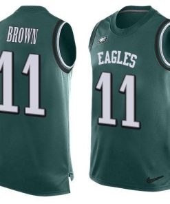 Nike Eagles #11 A.J. Brown Green Team Color Men's Stitched NFL Limited Tank Top Jersey