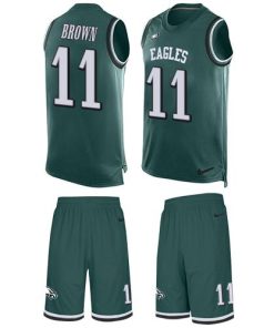 Nike Eagles #11 A.J. Brown Green Team Color Men's Stitched NFL Limited Tank Top Suit Jersey