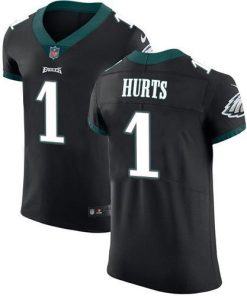 Nike Eagles #1 Jalen Hurts Black Alternate Men's Stitched NFL Vapor Untouchable Elite Jersey