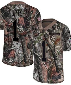 Nike Eagles #1 Jalen Hurts Camo Men's Stitched NFL Limited Rush Realtree Jersey