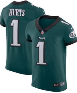 Nike Eagles #1 Jalen Hurts Green Team Color Men's Stitched NFL Vapor Untouchable Elite Jersey