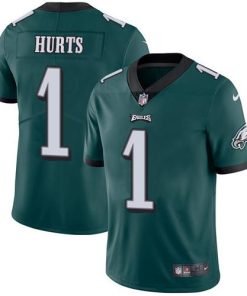 Nike Eagles #1 Jalen Hurts Green Team Color Men's Stitched NFL Vapor Untouchable Limited Jersey