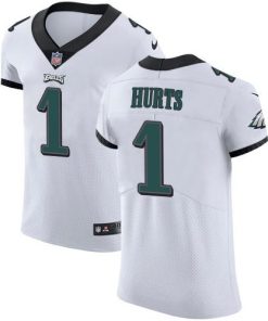 Nike Eagles #1 Jalen Hurts White Men's Stitched NFL New Elite Jersey