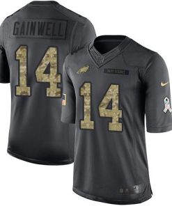 Nike Eagles #14 Kenneth Gainwell Black Men's Stitched NFL Limited 2016 Salute To Service Jersey