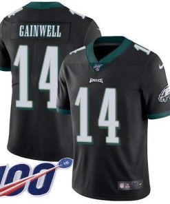 Nike Eagles #14 Kenneth Gainwell Black Alternate Men's Stitched NFL 100th Season Vapor Untouchable Limited Jersey