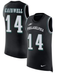 Nike Eagles #14 Kenneth Gainwell Black Alternate Men's Stitched NFL Limited Rush Tank Top Jersey