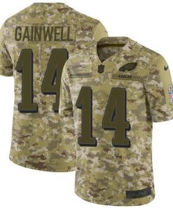 Nike Eagles #14 Kenneth Gainwell Camo Men's Stitched NFL Limited 2018 Salute To Service Jersey