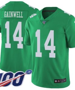 Nike Eagles #14 Kenneth Gainwell Green Men's Stitched NFL Limited Rush 100th Season Jersey