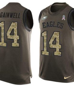 Nike Eagles #14 Kenneth Gainwell Green Men's Stitched NFL Limited Salute To Service Tank Top Jersey