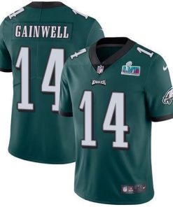 Nike Eagles #14 Kenneth Gainwell Green Team Color Super Bowl LVII Patch Men's Stitched NFL Vapor Untouchable Limited Jersey