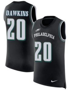Nike Eagles #20 Brian Dawkins Black Alternate Men's Stitched NFL Limited Rush Tank Top Jersey