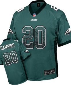 Nike Eagles #20 Brian Dawkins Midnight Green Team Color Men's Stitched NFL Elite Drift Fashion Jersey