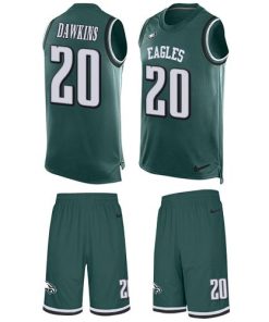 Nike Eagles #20 Brian Dawkins Midnight Green Team Color Men's Stitched NFL Limited Tank Top Suit Jersey