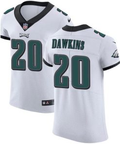 Nike Eagles #20 Brian Dawkins White Men's Stitched NFL Vapor Untouchable Elite Jersey