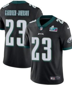 Nike Eagles #23 C.J. Gardner-Johnson Black Alternate Super Bowl LVII Patch Men's Stitched NFL Vapor Untouchable Limited Jersey