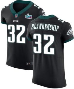 Nike Eagles #32 Reed Blankenship Black Alternate Super Bowl LVII Patch Men's Stitched NFL New Elite Jersey