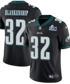 Nike Eagles #32 Reed Blankenship Black Alternate Super Bowl LVII Patch Men's Stitched NFL Vapor Untouchable Limited Jersey