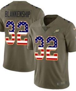 Nike Eagles #32 Reed Blankenship Olive/USA Flag Men's Stitched NFL Limited 2017 Salute To Service Jersey