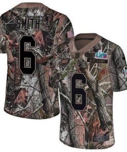 Nike Eagles #6 DeVonta Smith Camo Super Bowl LVII Patch Men's Stitched NFL Limited Rush Realtree Jersey
